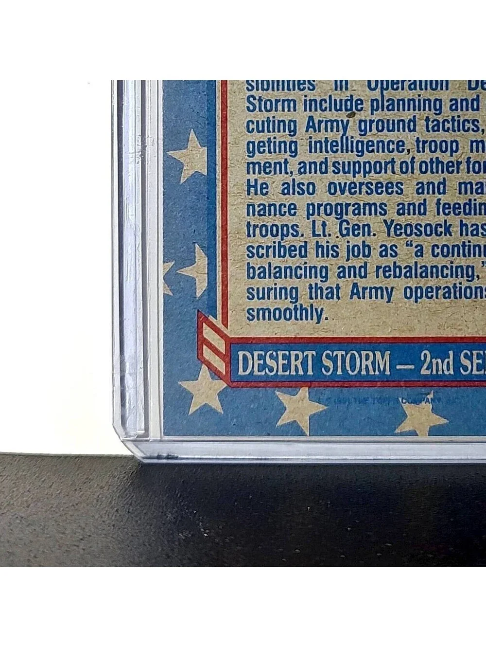 General John Yeosock 1991 Topps Desert Storm #161 Card - Picture 9 of 10